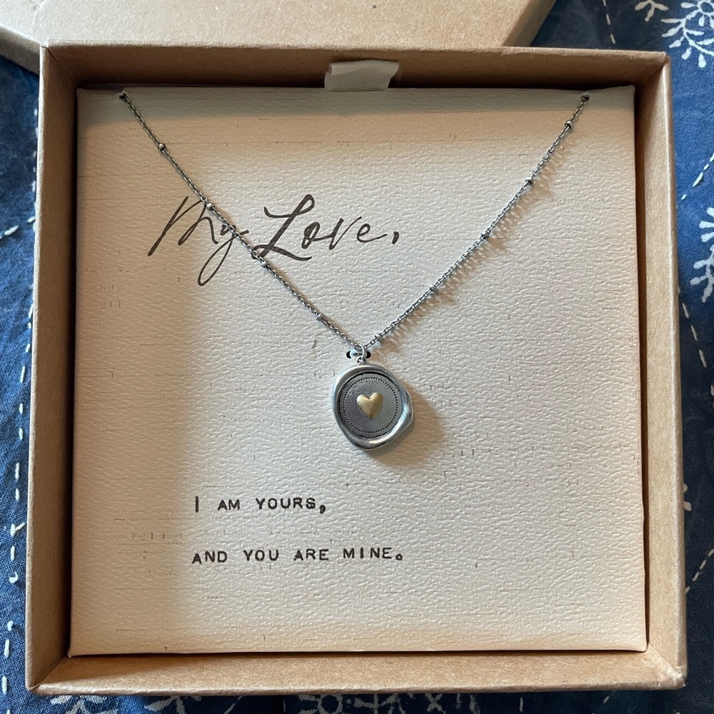 Silver and Gold Heart Necklace